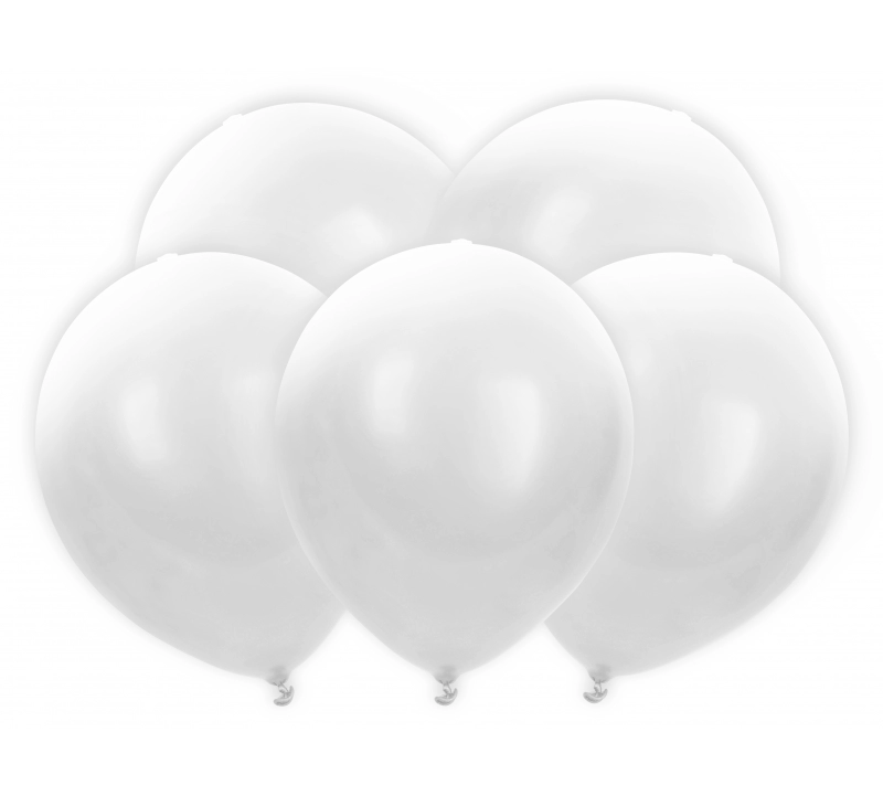 Svetielkujúce balóny - biele 5ks
